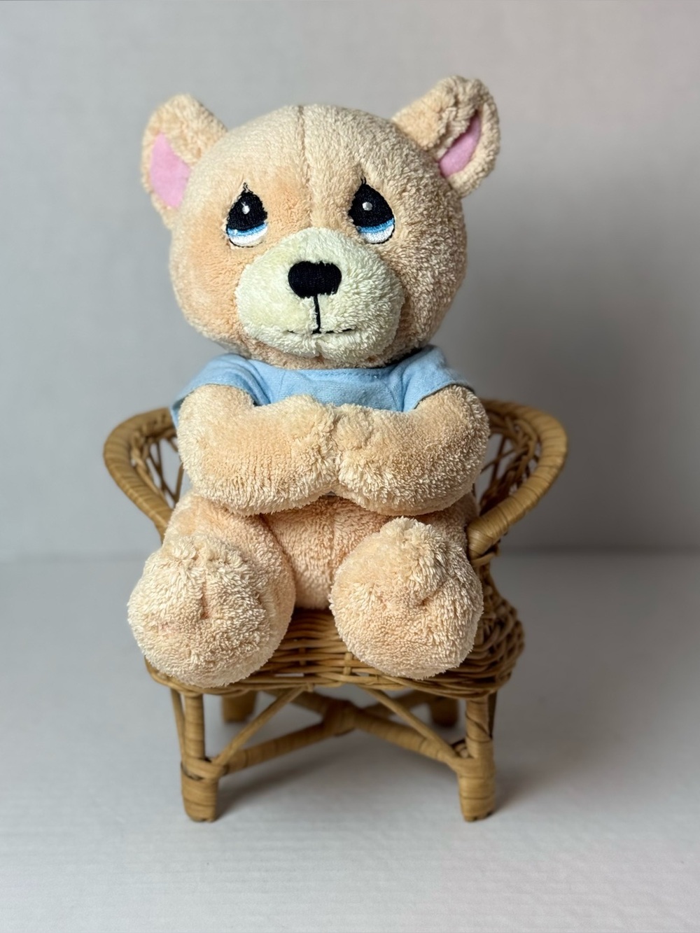 Vintage Precious Moments 2002 Baby Boy Bear Prayer Pal Plush 6in